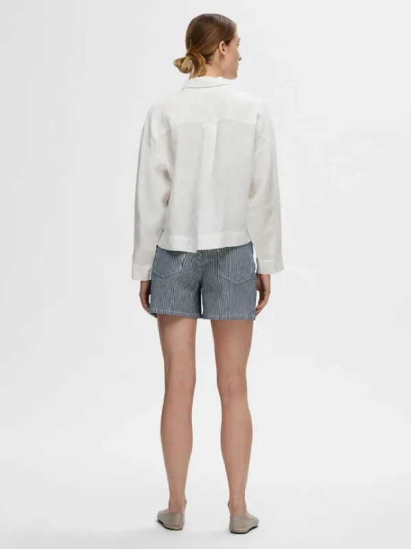 SELECTED LINNESYDDA SKJORTA White Fashion