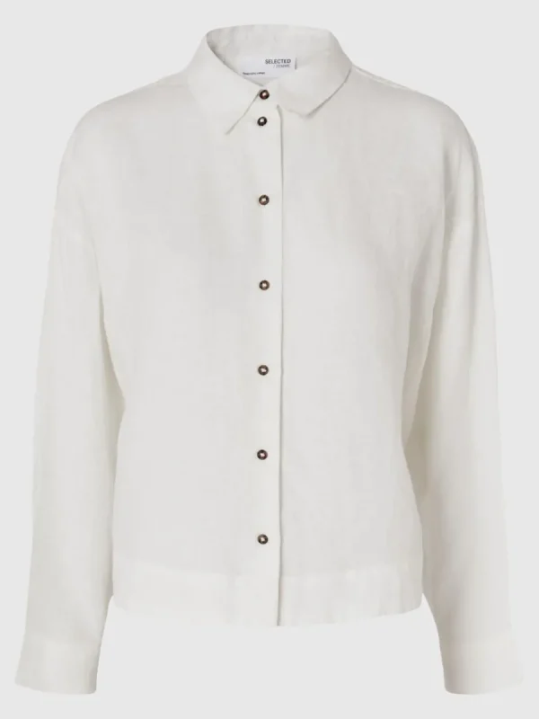SELECTED LINNESYDDA SKJORTA White Fashion
