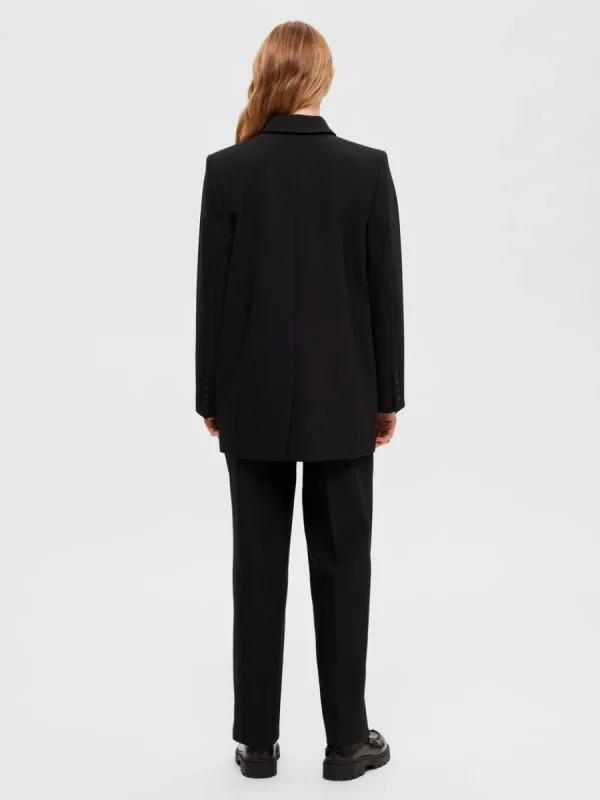 SELECTED LÅNG RELAXED FIT ENKELKNÄPPT KAVAJ Black Sale