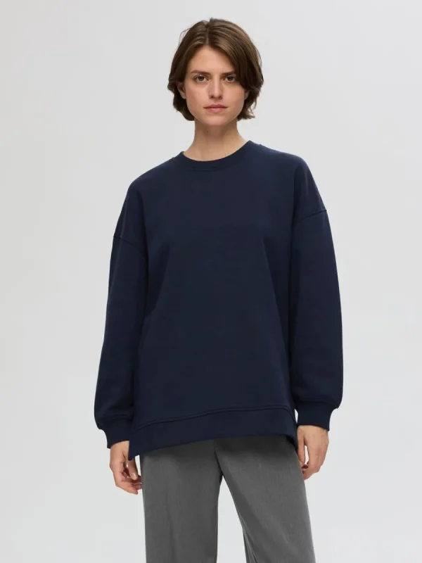 SELECTED LÅNG SWEATSHIRT Blue Clearance