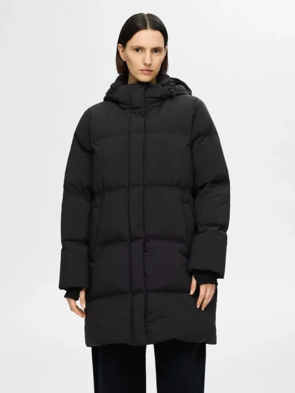 SELECTED LÅNG TÄCKKAPPA Black Flash Sale