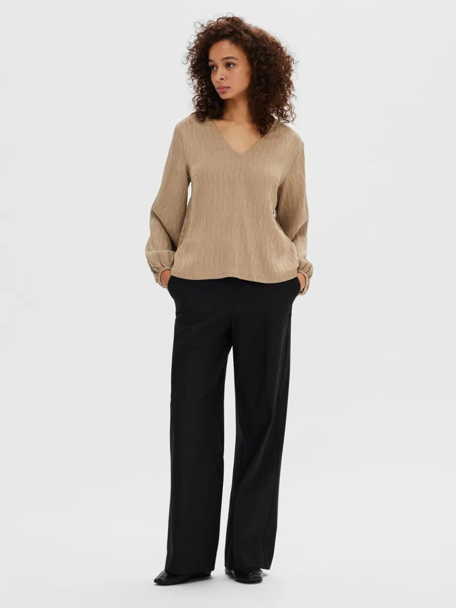 lnga_rmar_blus_1-6.webp SELECTED LÅNGA ÄRMAR BLUS Brown Best Sale