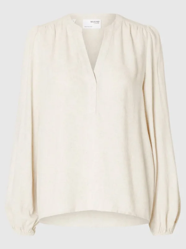 SELECTED LÅNGA ÄRMAR BLUS Beige New