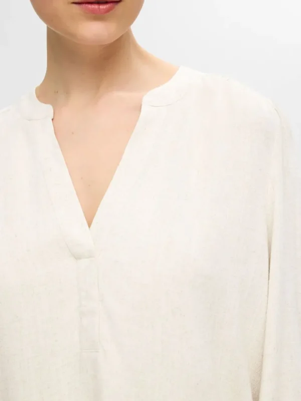 SELECTED LÅNGA ÄRMAR BLUS Beige New
