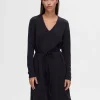 SELECTED LÅNGA ÄRMAR KORT KLÄNNING Black Hot