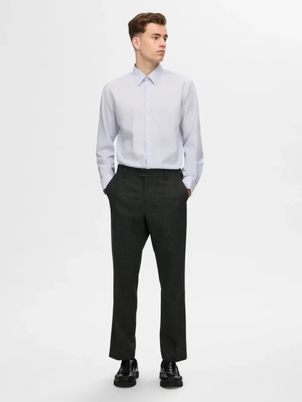 SELECTED LÅNGA ÄRMAR RANDIG SKJORTA White Store