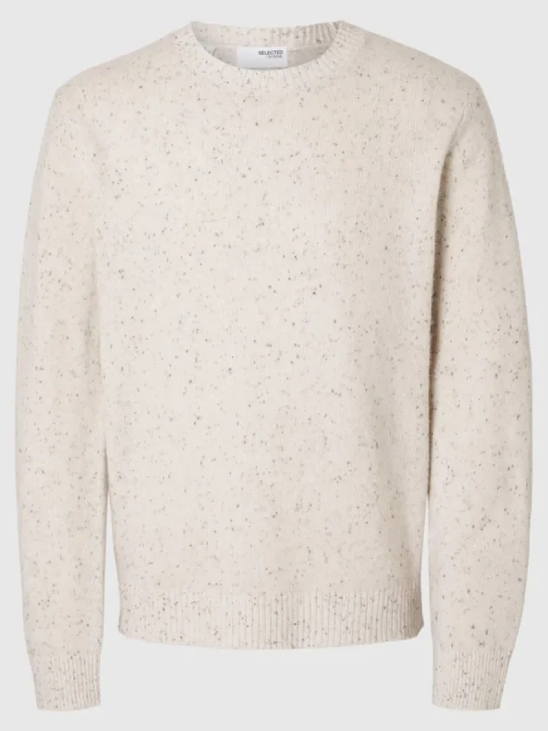 SELECTED LÅNGA ÄRMAR RUNDRINGAD TRÖJA Beige Store