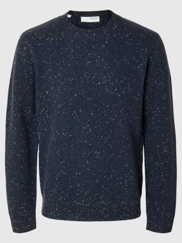 SELECTED LÅNGA ÄRMAR RUNDRINGAD TRÖJA Blue New