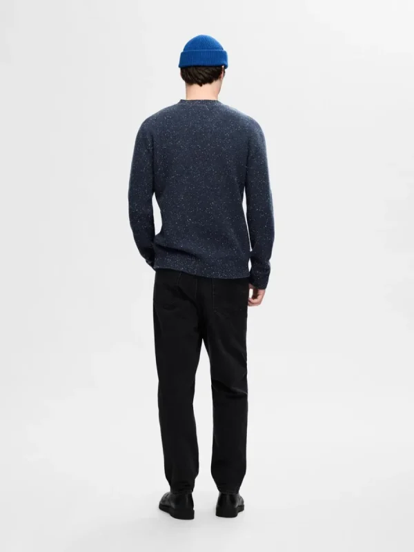SELECTED LÅNGA ÄRMAR RUNDRINGAD TRÖJA Blue New