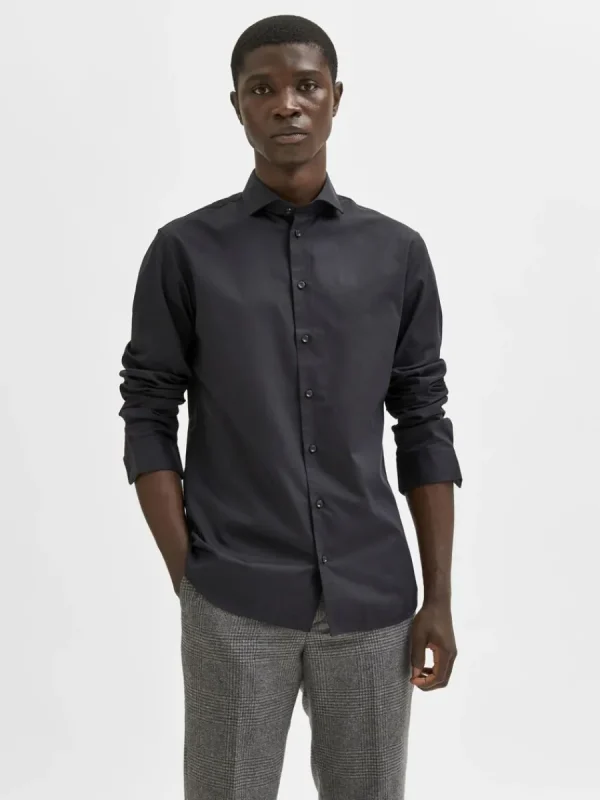 SELECTED LÅNGA ÄRMAR SKJORTA Black New