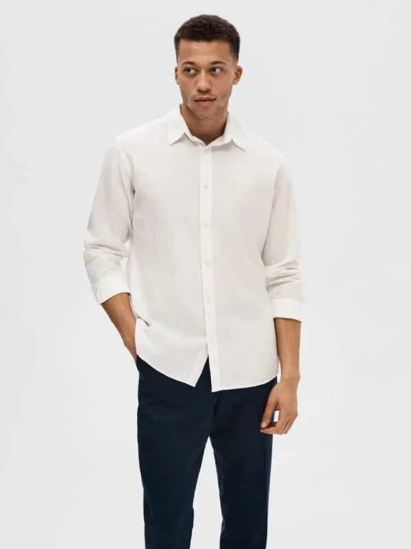 SELECTED LÅNGA ÄRMAR SKJORTA White New