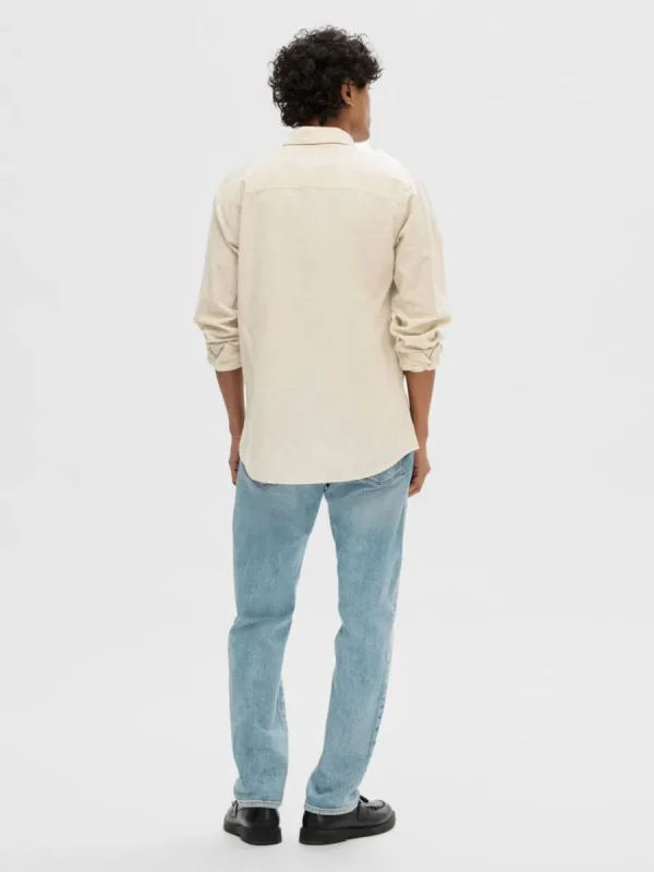 SELECTED LÅNGA ÄRMAR SKJORTA Beige New
