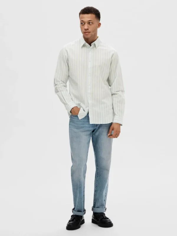 SELECTED LÅNGA ÄRMAR SKJORTA Blue Clearance