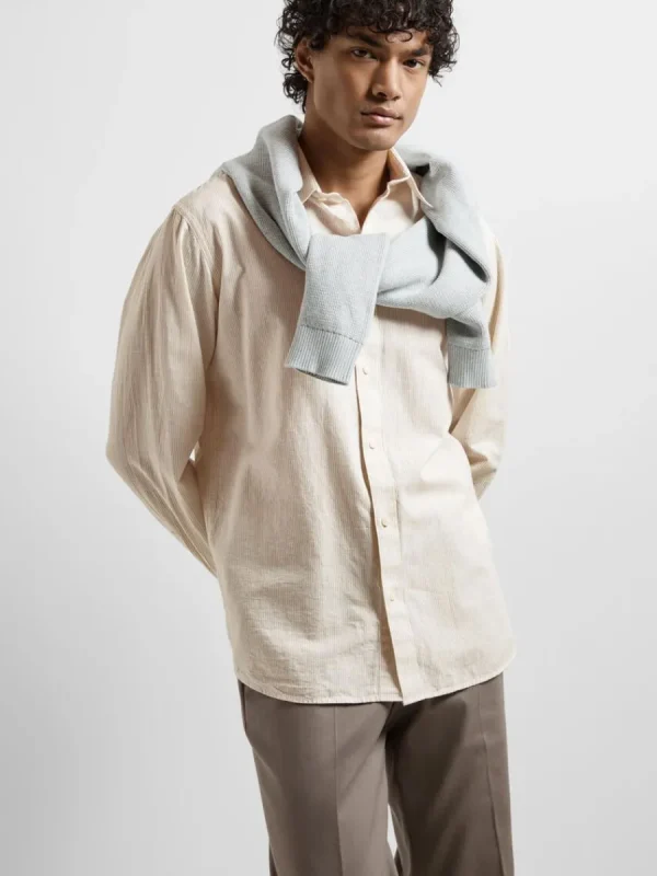 SELECTED LÅNGA ÄRMAR SKJORTA Beige Shop