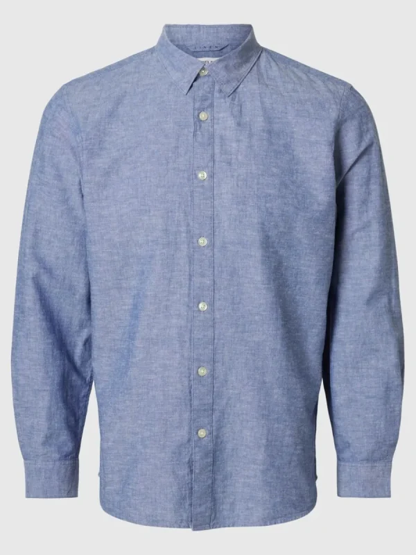 SELECTED LÅNGA ÄRMAR SKJORTA Blue Fashion