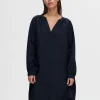 SELECTED LÅNGA ÄRMAR SKJORTKLÄNNING Blue Sale