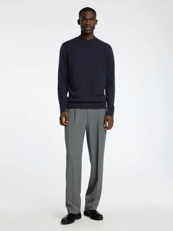 SELECTED LÅNGA ÄRMAR STICKAD TRÖJA Blue Best Sale