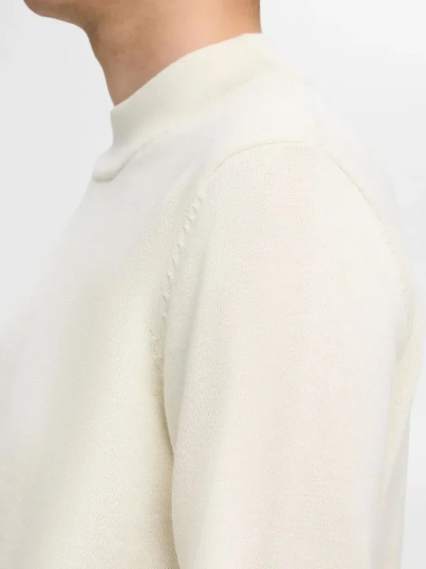 SELECTED LÅNGA ÄRMAR STICKAD TRÖJA Beige Clearance
