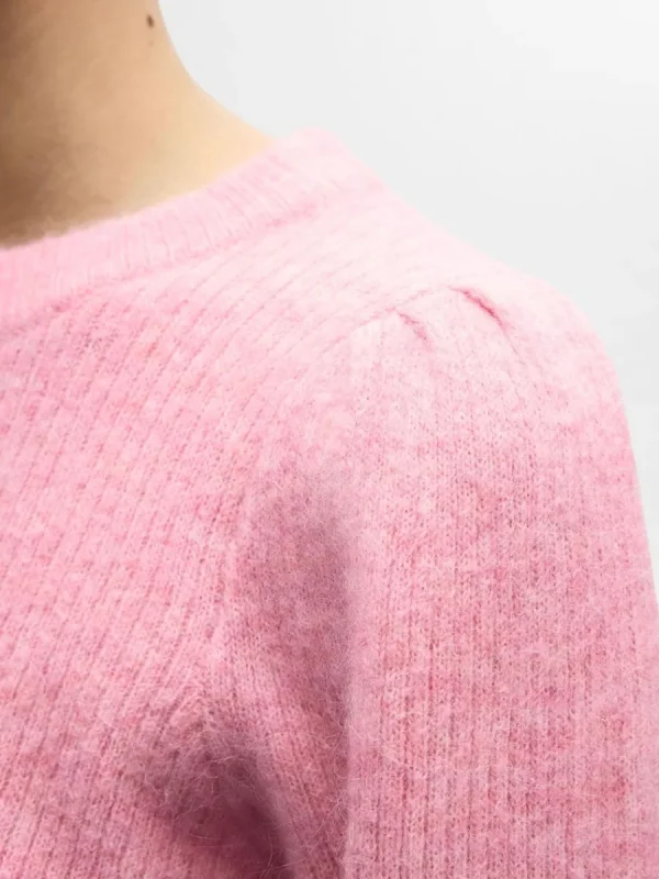 SELECTED LÅNGA ÄRMAR STICKAD TRÖJA Pink Discount