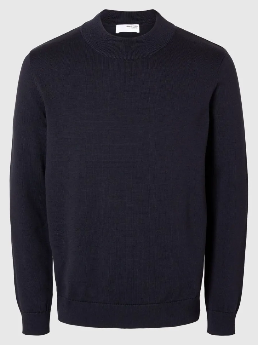lnga_rmar_stickad_trja_4-14.webp SELECTED LÅNGA ÄRMAR STICKAD TRÖJA Blue Best Sale