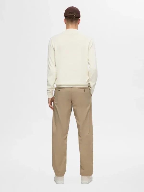 SELECTED LÅNGA ÄRMAR STICKAD TRÖJA Beige Clearance