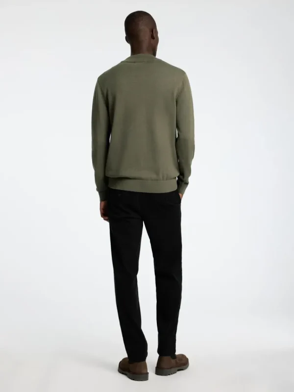 SELECTED LÅNGA ÄRMAR STICKAD TRÖJA Green Clearance