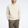 SELECTED LÅNGA ÄRMAR TRÖJA MED HALVLÅNGT BLIXTLÅS Beige Outlet