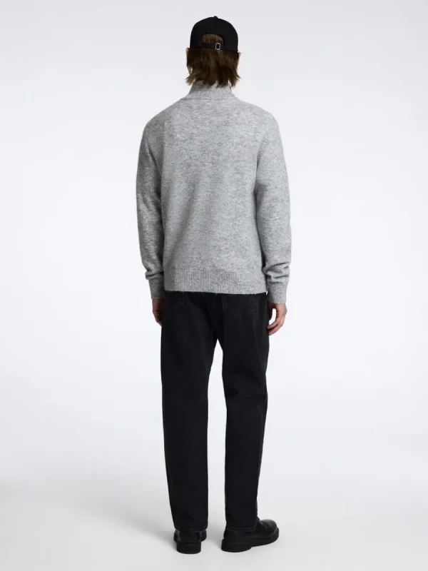 SELECTED LÅNGA ÄRMAR TRÖJA MED HALVLÅNGT BLIXTLÅS Grey Discount