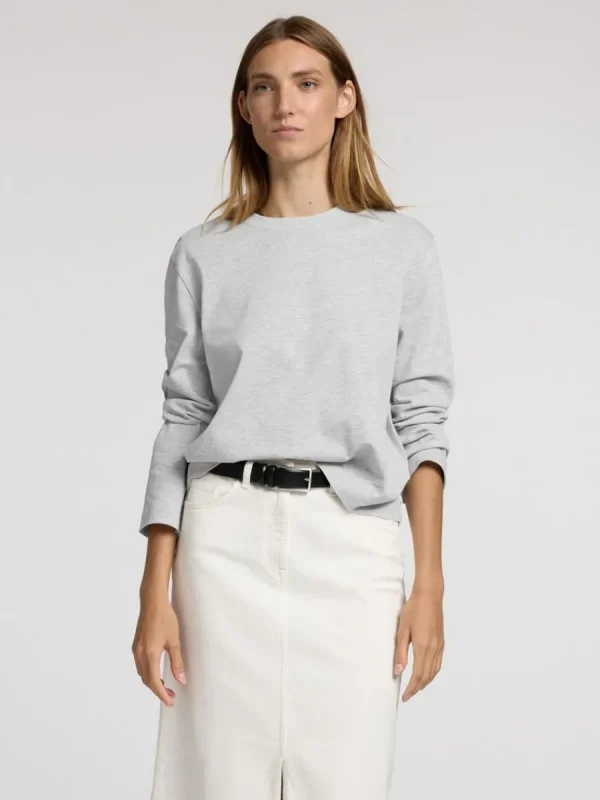 SELECTED LÅNGÄRMAD BOXY T-SHIRT Grey Sale