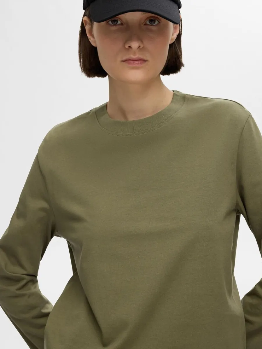 lngrmad_boxy_tshirt_2-2.webp SELECTED LÅNGÄRMAD BOXY T-SHIRT Green Cheap