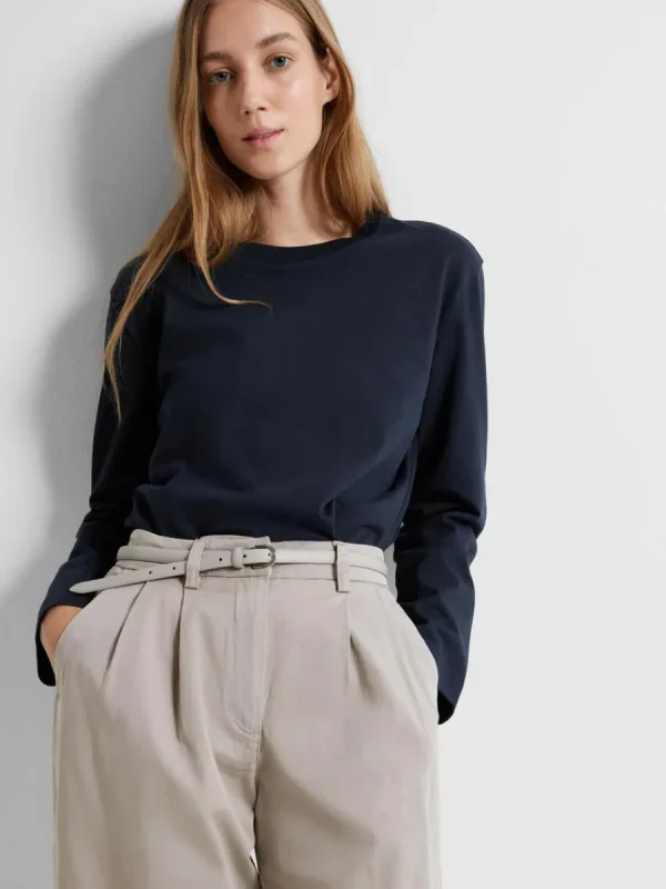 SELECTED LÅNGÄRMAD BOXY T-SHIRT Blue New