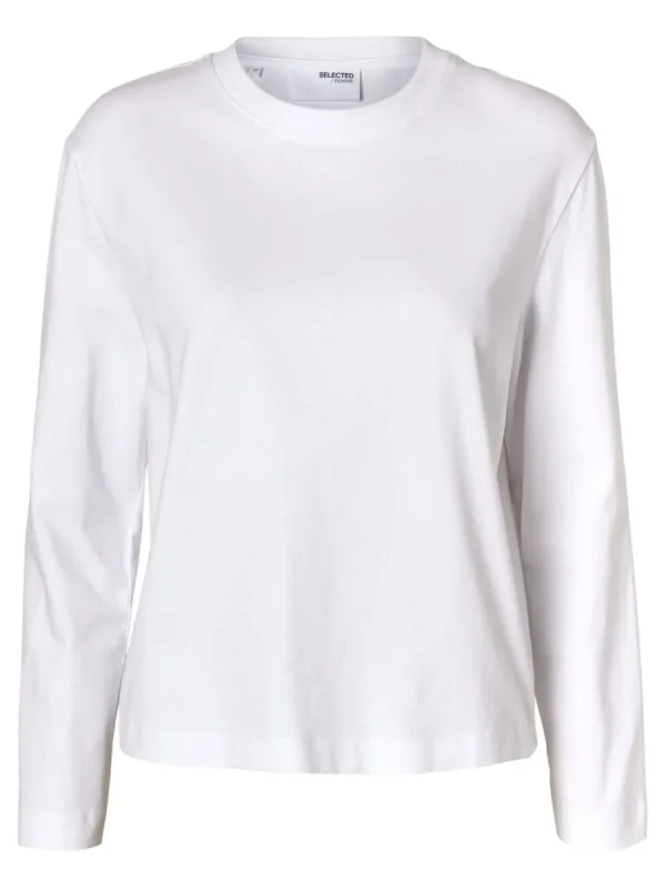 SELECTED LÅNGÄRMAD BOXY T-SHIRT White Fashion