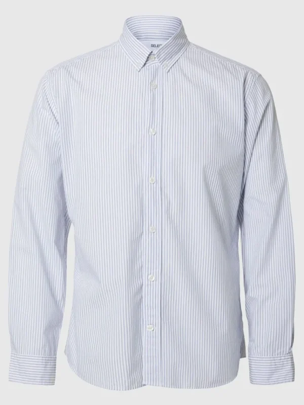 SELECTED LÅNGÄRMAD BUTTON-DOWN-SKJORTA White Cheap