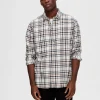 SELECTED LÅNGÄRMAD FLANELL SKJORTA Beige Store