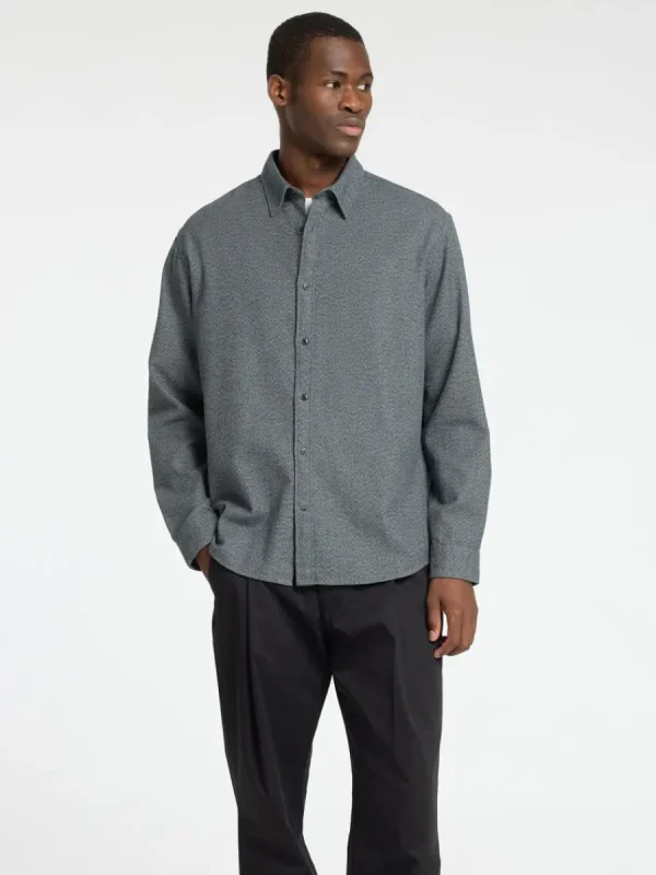 SELECTED LÅNGÄRMAD FLANELLSKJORTA Blue Cheap
