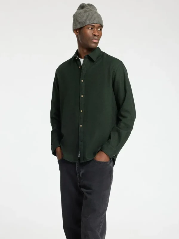 SELECTED LÅNGÄRMAD FLANELLSKJORTA Green Clearance
