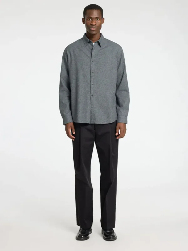 SELECTED LÅNGÄRMAD FLANELLSKJORTA Blue Cheap