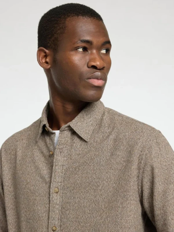 SELECTED LÅNGÄRMAD FLANELLSKJORTA Brown Fashion