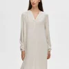 SELECTED LÅNGÄRMAD KORT KLÄNNING Beige Sale