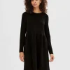 SELECTED LÅNGÄRMAD KORT KLÄNNING Black Flash Sale