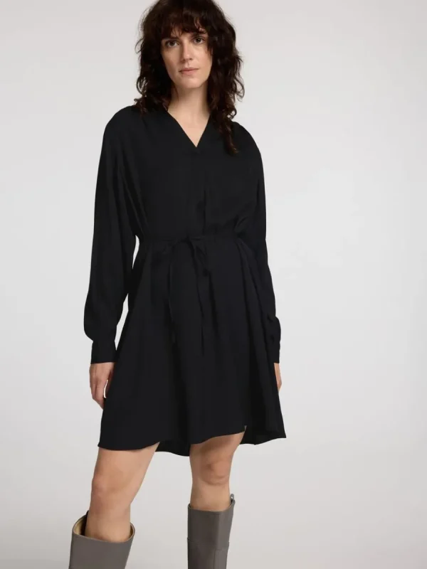 SELECTED LÅNGÄRMAD KORT KLÄNNING Black Outlet