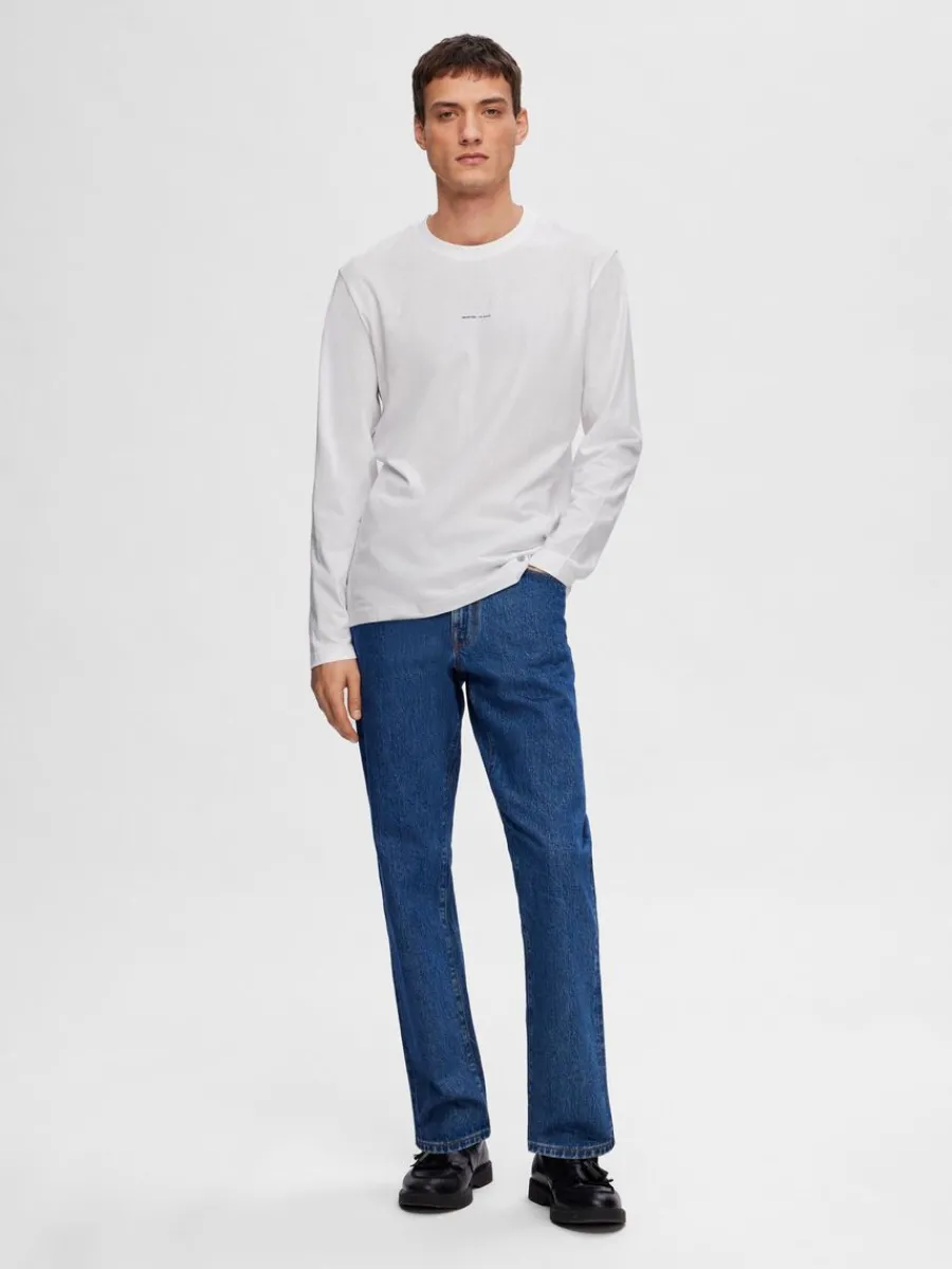 lngrmad_logotypprydd_tshi_1.webp SELECTED LÅNGÄRMAD LOGOTYPPRYDD T-SHIRT White Clearance