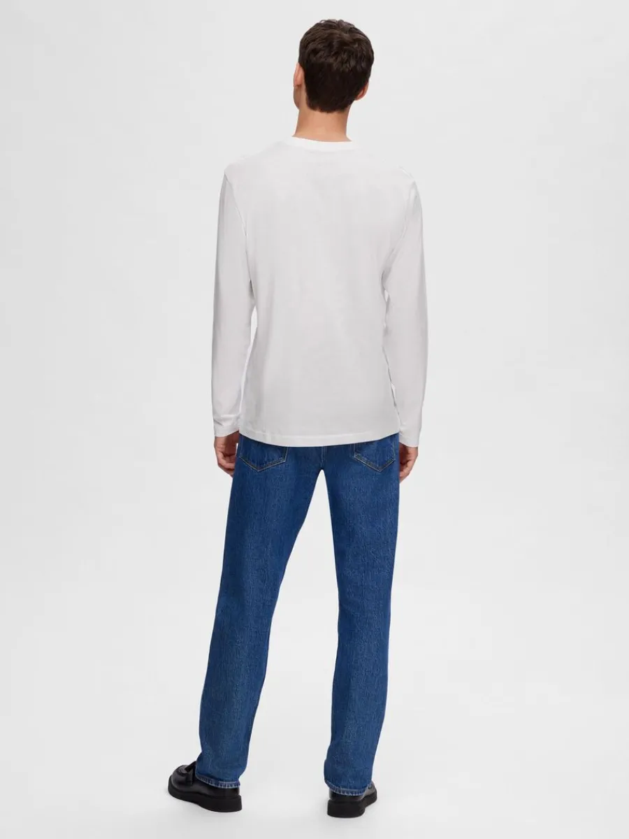 lngrmad_logotypprydd_tshi_4.webp SELECTED LÅNGÄRMAD LOGOTYPPRYDD T-SHIRT White Clearance