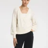 SELECTED LÅNGÄRMAD OMLOTTKOFTA White Online