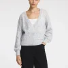 SELECTED LÅNGÄRMAD OMLOTTKOFTA Grey New