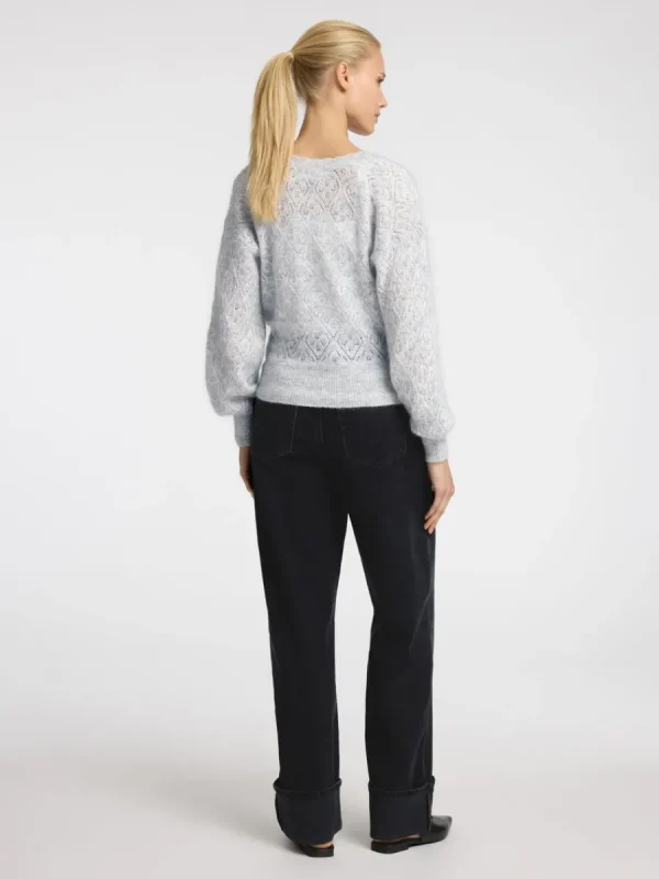 SELECTED LÅNGÄRMAD OMLOTTKOFTA Grey New