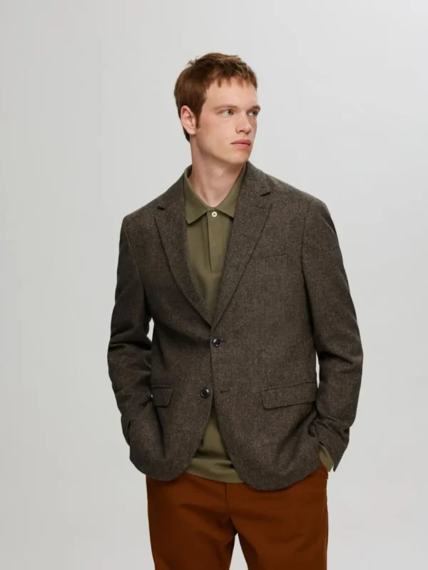 SELECTED LÅNGÄRMAD PIKÉTRÖJA Green Best Sale