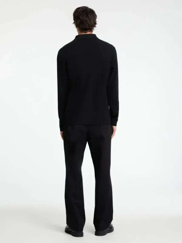 SELECTED LÅNGÄRMAD PIKÉTRÖJA Black Flash Sale