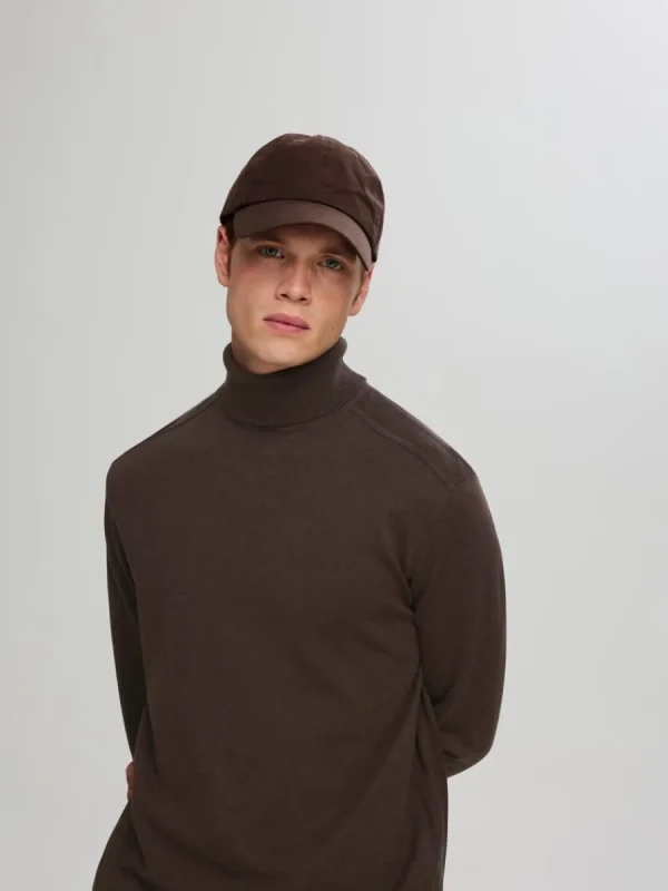 SELECTED LÅNGÄRMAD POLOTRÖJA TRÖJA Brown Discount