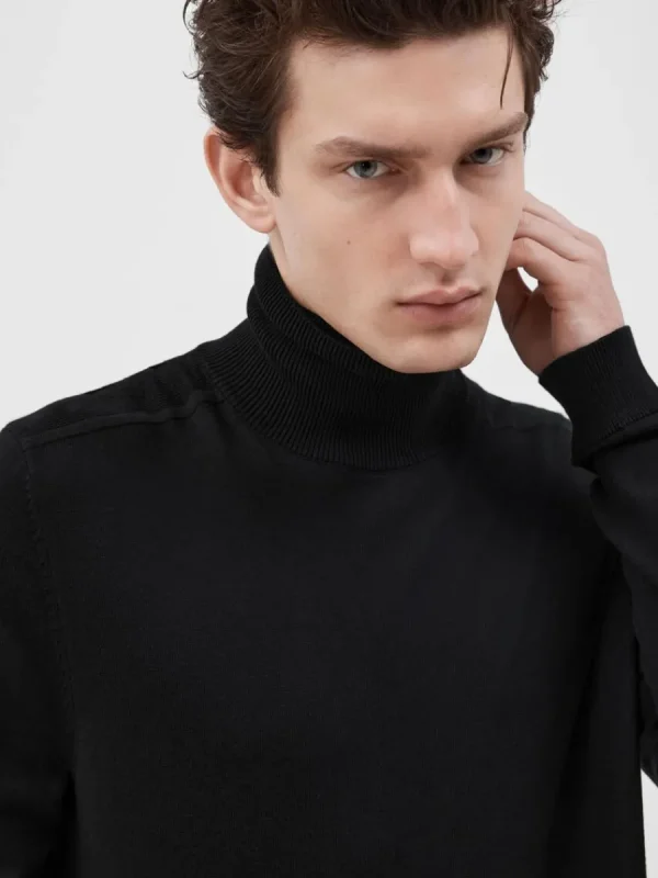 SELECTED LÅNGÄRMAD POLOTRÖJA TRÖJA Black Fashion